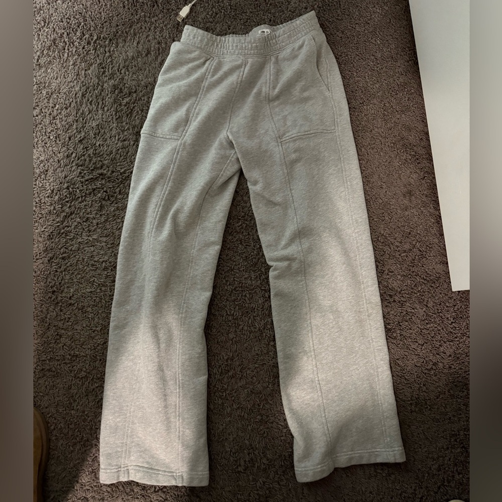 Aerie Gray Sweatpants Wide Leg